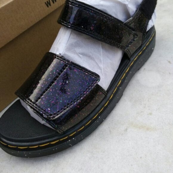 Dr. Martens Cosmic Purple Glitter Sandals Shoes Girls Size 6 Women's Size 7 - Picture 4 of 8
